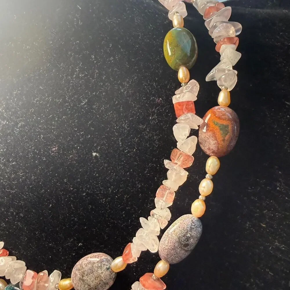 Multi-colored stone necklace by Coyote Bird